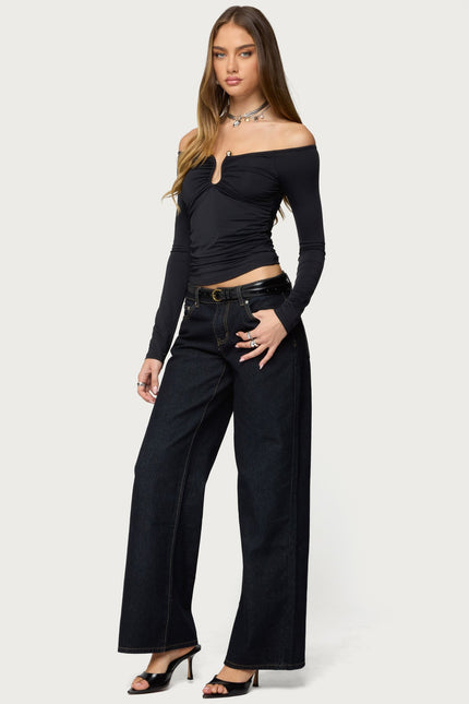 Halle Curved U Off Shoulder Top