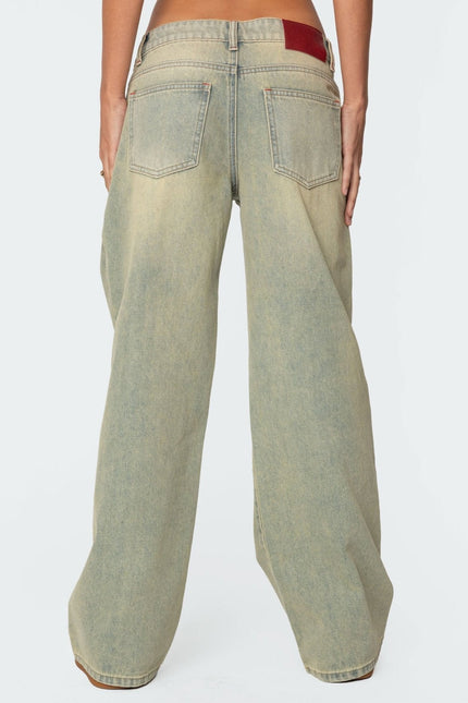 Ace Low Rise Baggy Jeans - Light Blue