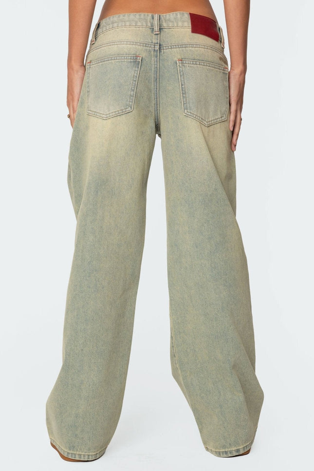 Ace Low Rise Baggy Jeans - Light Blue