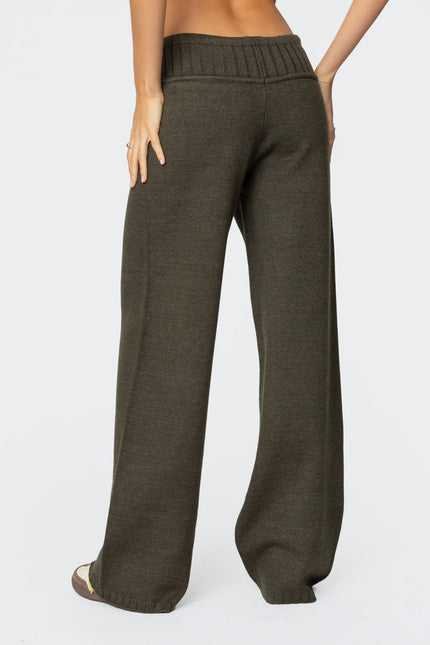 Russell Straight Leg Knit Pants - Olive