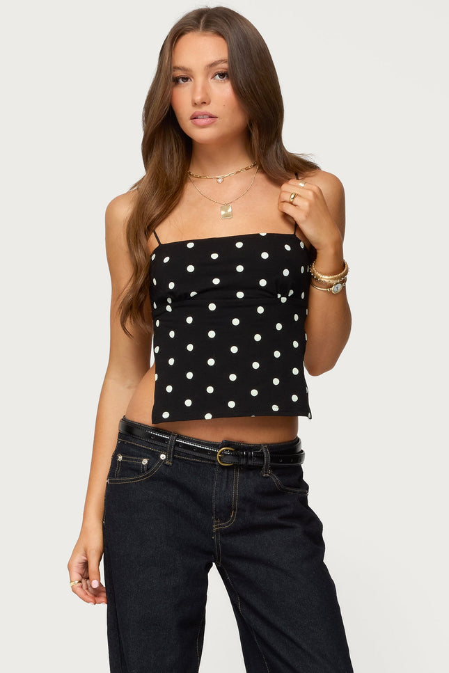 Jinx Open Back Top - Black And White