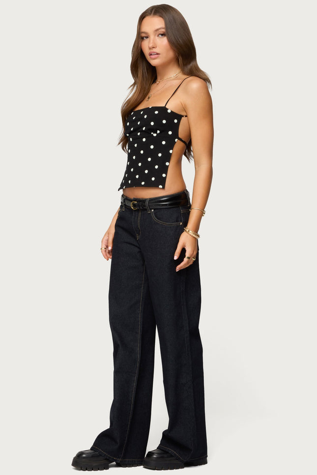 Jinx Open Back Top - Black And White