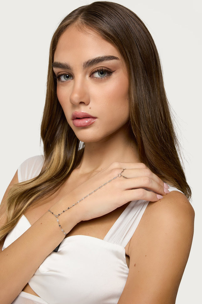 Dazzle Hand Chain - Silver