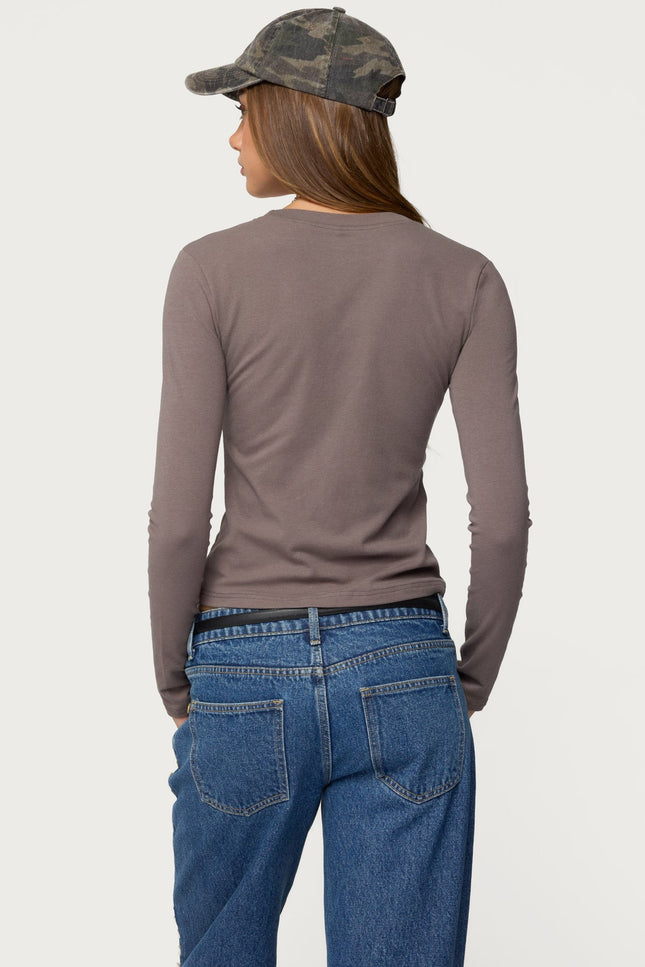 Kiyan Long Sleeve T Shirt - Gray