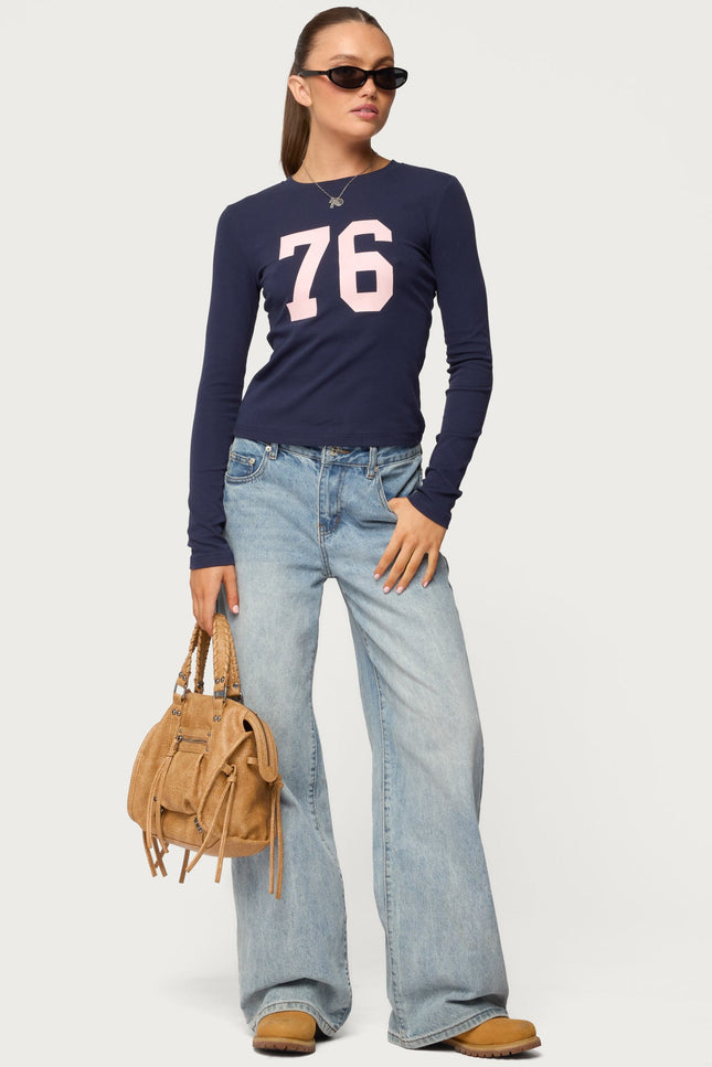 76 Long Sleeve T Shirt - Navy