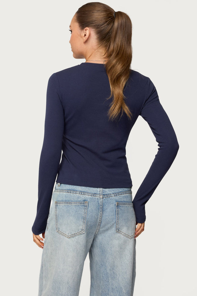 76 Long Sleeve T Shirt - Navy
