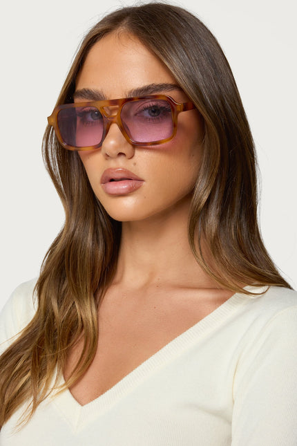 Gianni Square Sunglasses - Tortoise