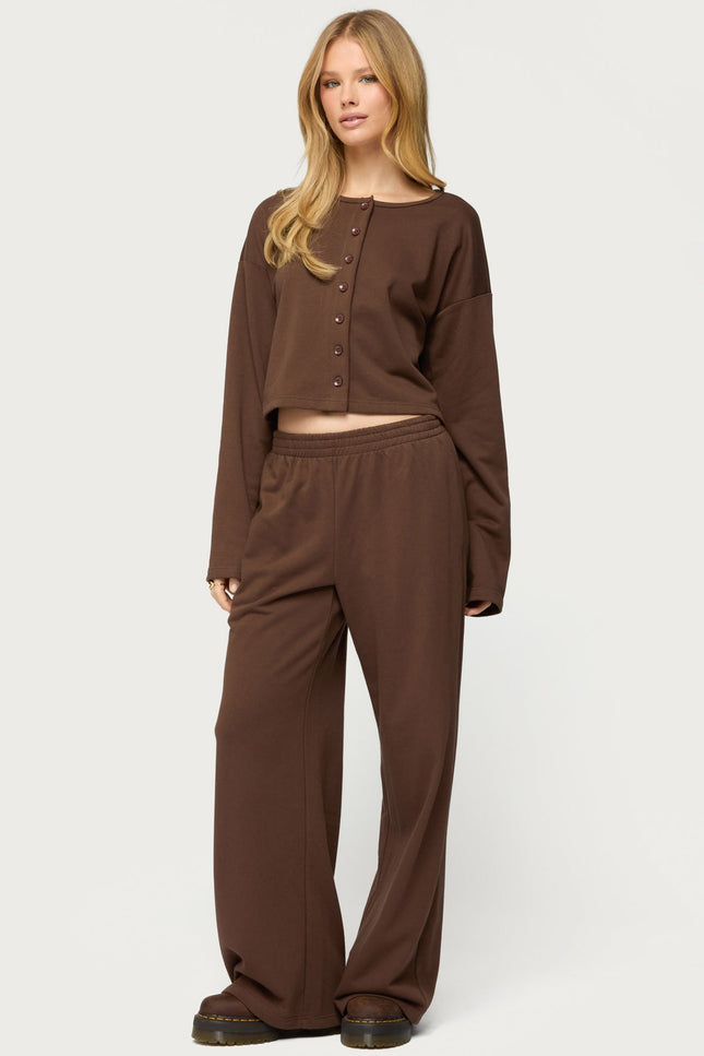 Binah Wide Leg Terry Sweatpants
