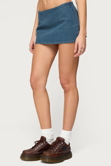 Monrow Micro Skort - Blue Washed