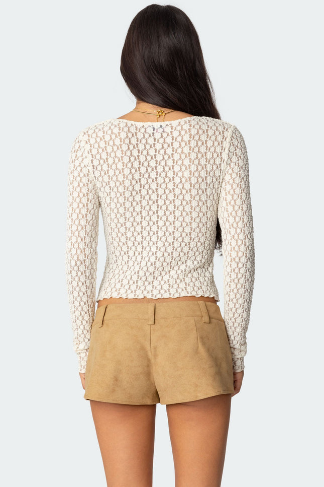 Laila Textured Lacey Top