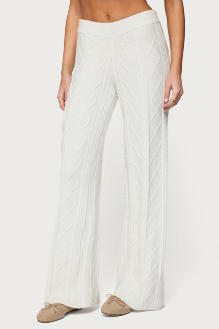 Louise Straight Leg Cable Knit Pants
