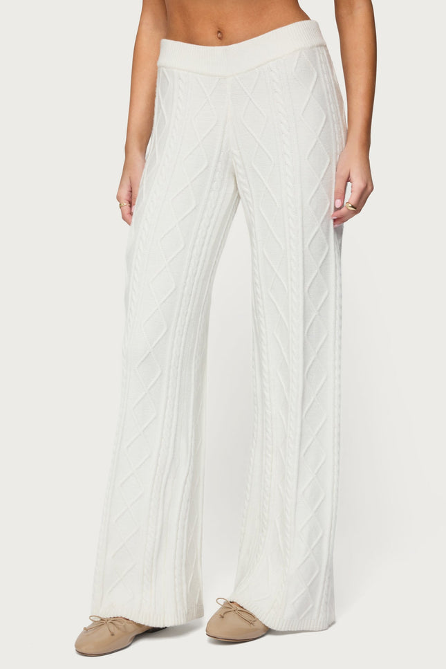 Louise Straight Leg Cable Knit Pants