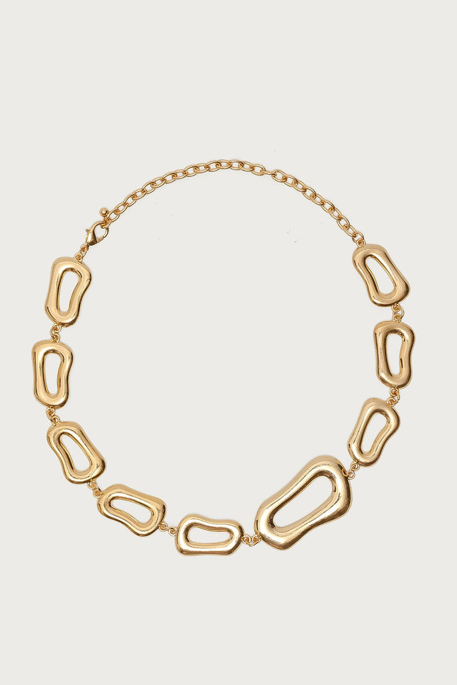Chunky Oval Chain Necklace - Gold