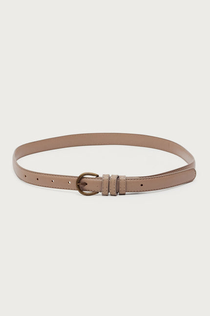 Goldey Faux Leather Belt - Tan
