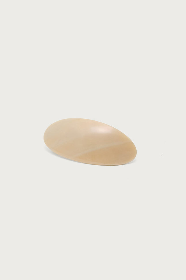 Curved Barrette Hair Clip - Cream