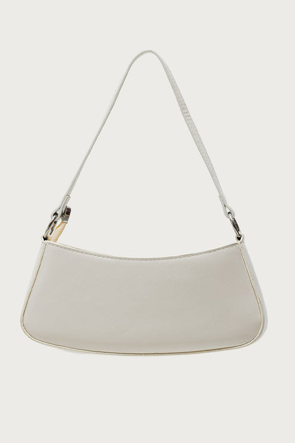 Buckle Up Faux Leather Bag - White