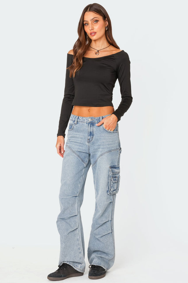 Tahlia Off Shoulder Top - Black