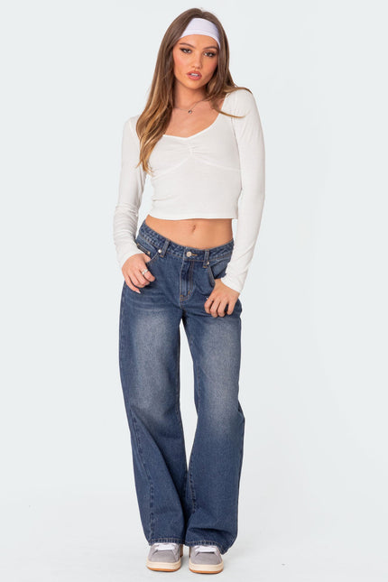 Karie Mid Rise Baggy Jeans