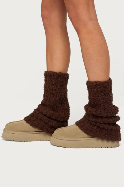Get Cozy Leg Warmers - Dark Brown
