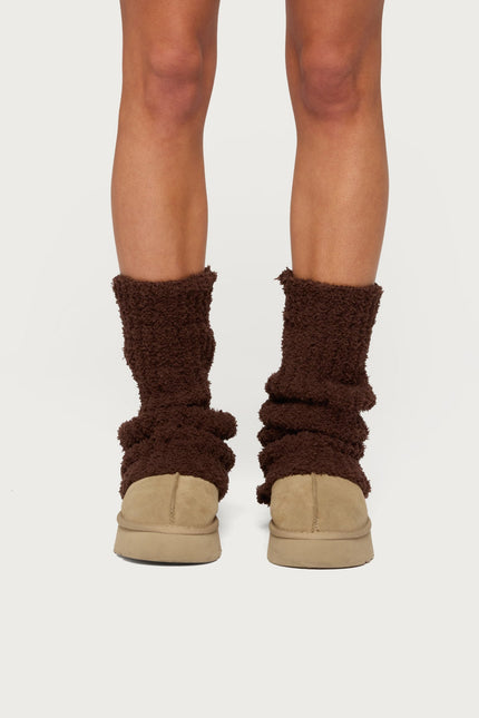 Get Cozy Leg Warmers - Dark Brown