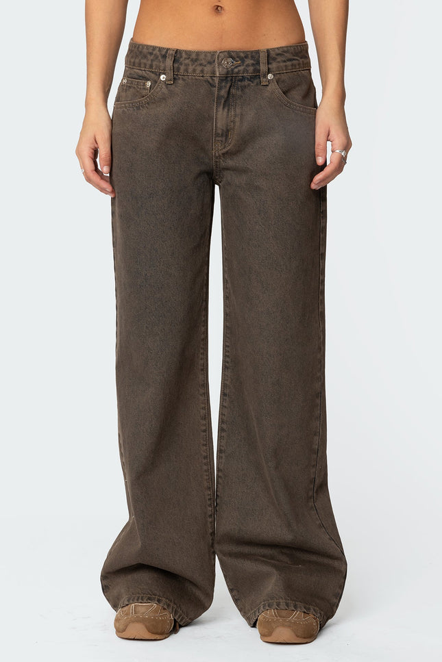 Zahra Mud Wash Low Rise Baggy Jeans