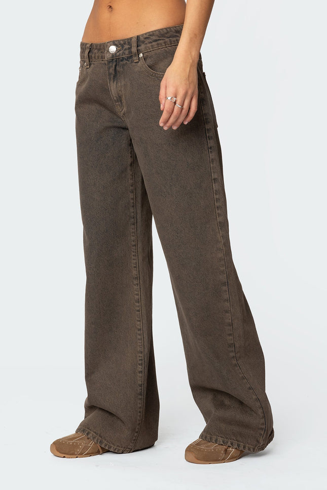 Zahra Mud Wash Low Rise Baggy Jeans