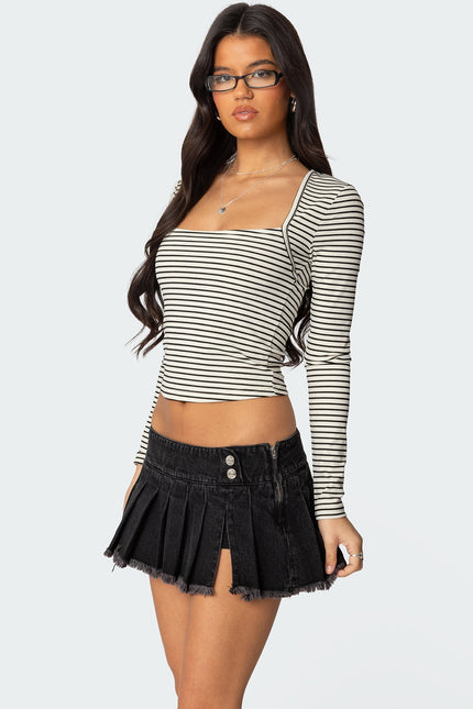 Alex Striped Top - Black And White