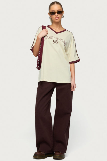 Petite Roman Low Rise Baggy Jeans - Brown
