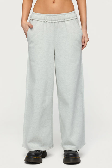 Petite Kori Oversized Sweatpants - Gray Melange