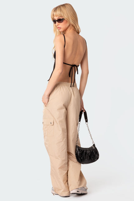 Jinx Open Back Top - Black