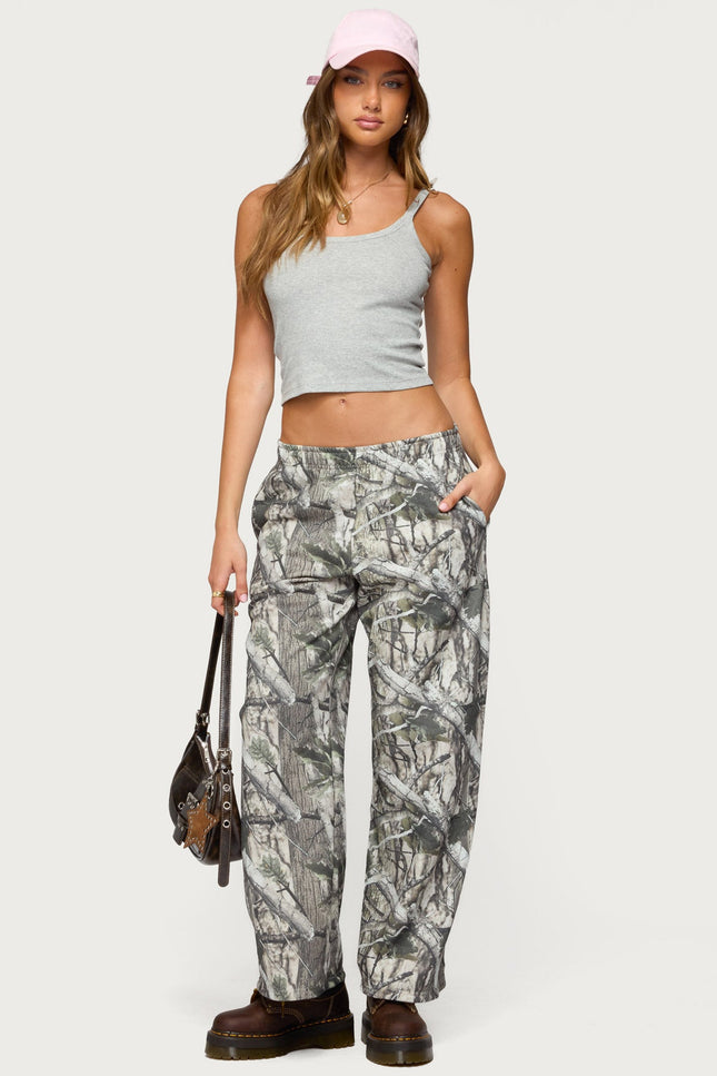 Camo Straight Leg Sweatpants