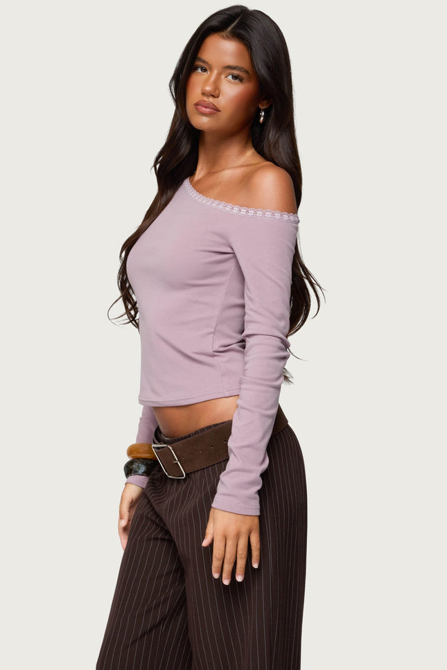 Emmiline Lacey Off Shoulder Top
