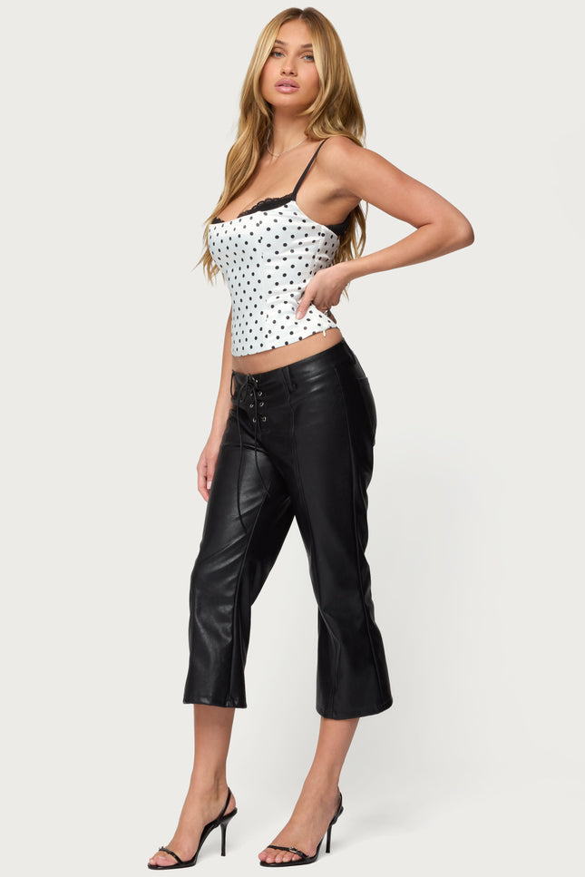 Polka Dot Layered Lacey Bra Corset