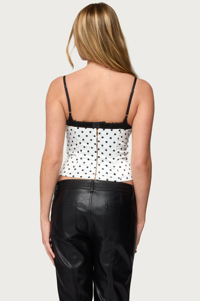Polka Dot Layered Lacey Bra Corset