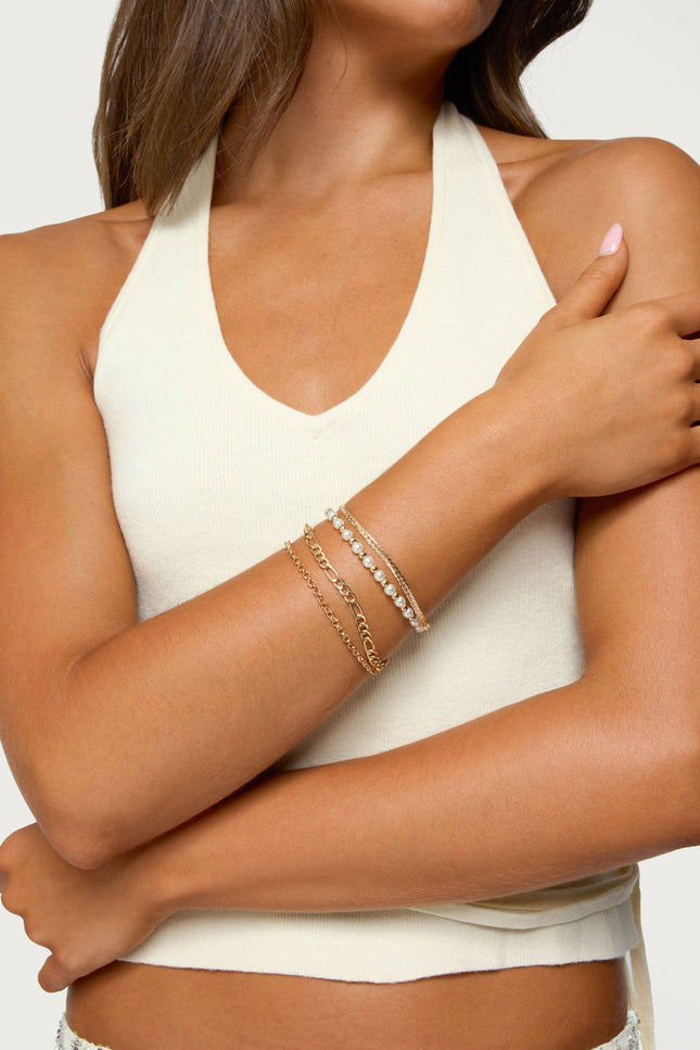 Mixed Chain Bracelet Pack - Gold