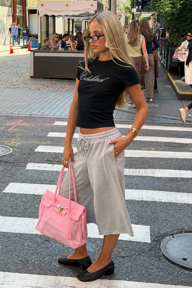 Amika Oversized Bermuda Shorts - Gray Melange
