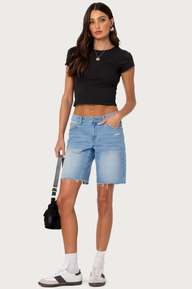 Bambi Open-Back T-Shirt - Black