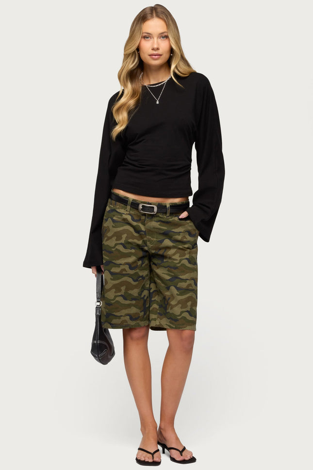Charlisa Cinched Waist Top - Black