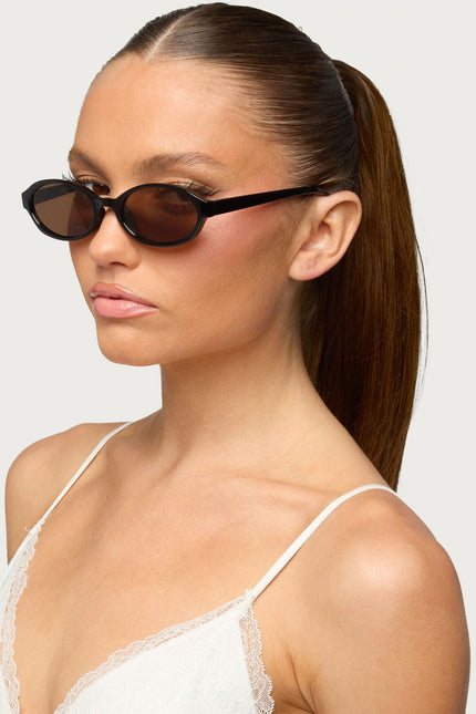Clarke Oval Sunglasses - Jet Black