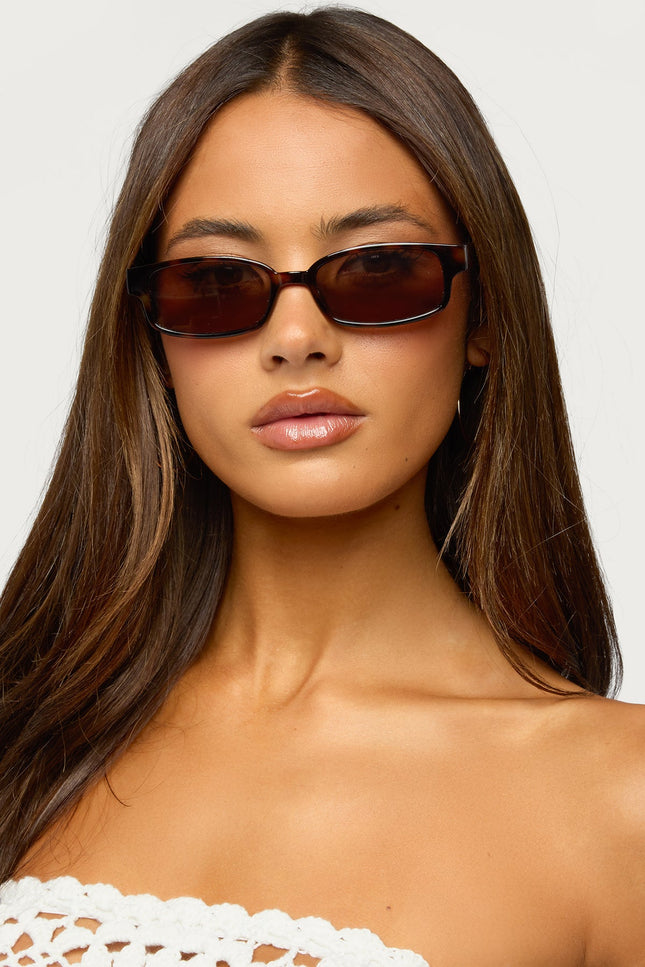 Keeley Rectangle Sunglasses - Tortoise