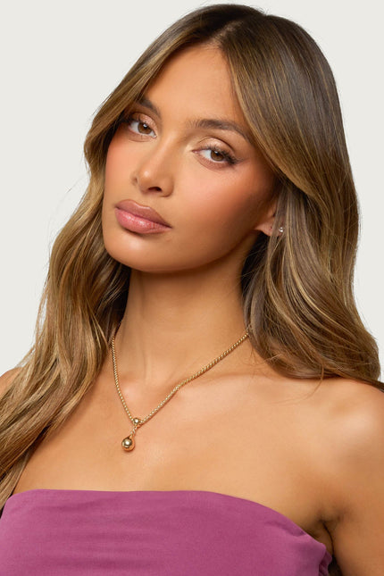 Teardrop Chain Necklace - Gold
