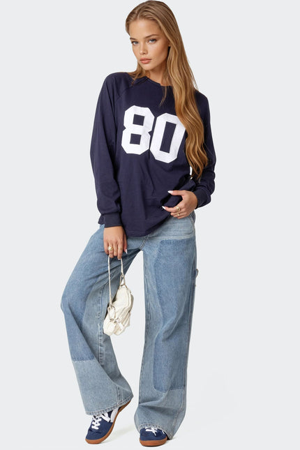 80 Oversized T-Shirt - Navy