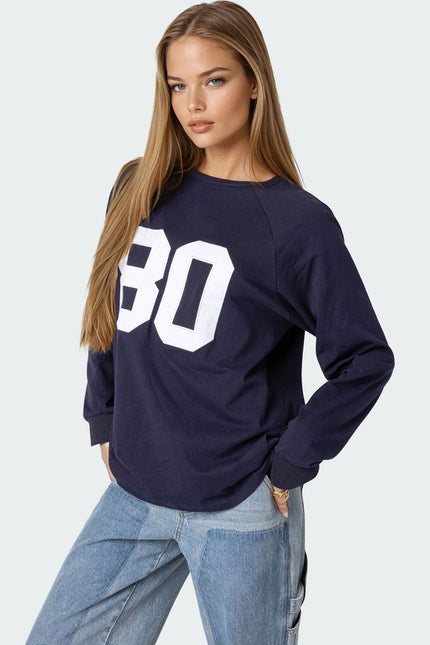 80 Oversized T-Shirt - Navy