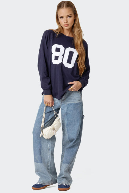 80 Oversized T-Shirt - Navy