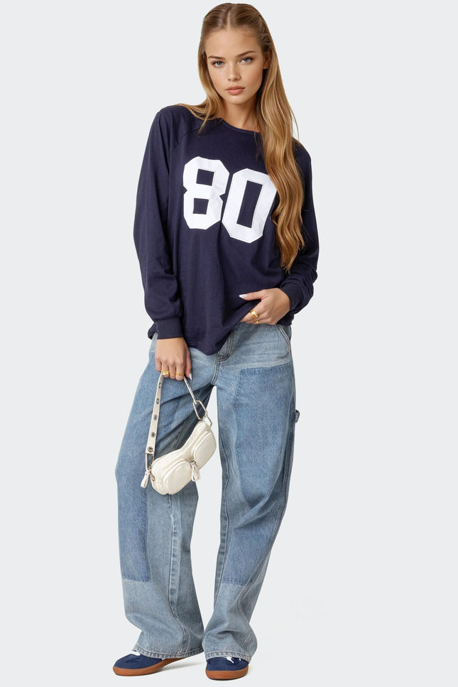 80 Oversized T-Shirt - Navy