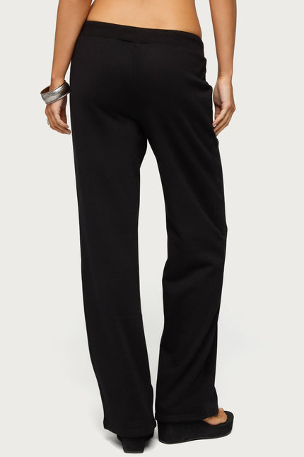 Quinn Straight Leg Sweatpants - Black