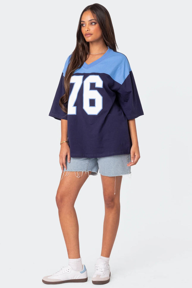 76 Oversized T-Shirt - Navy