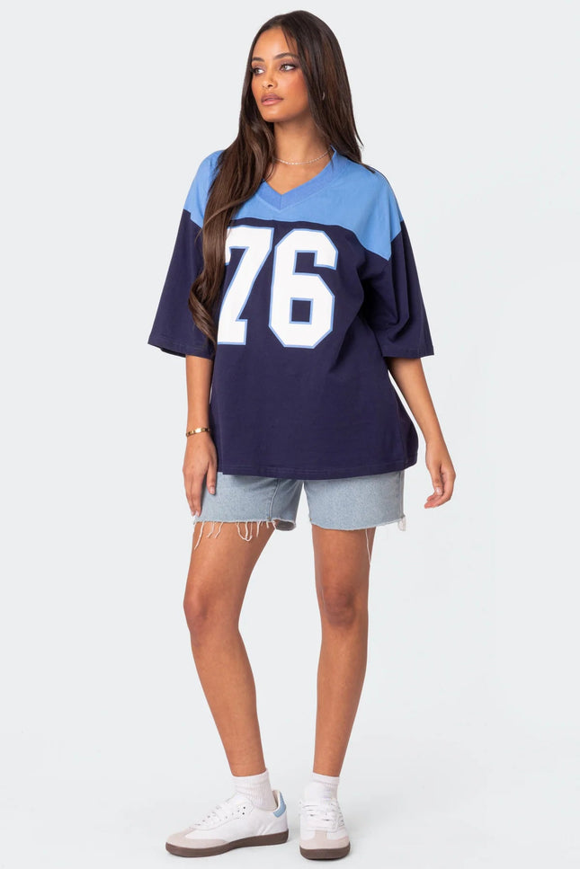 76 Oversized T-Shirt - Navy