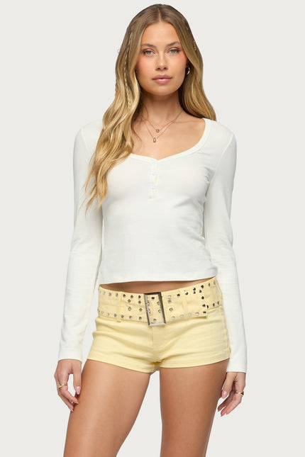 Leah Henley Top - White