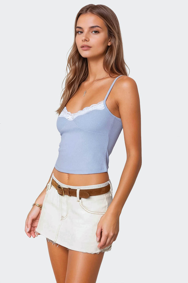 Lucie Lace Trim Tank Top